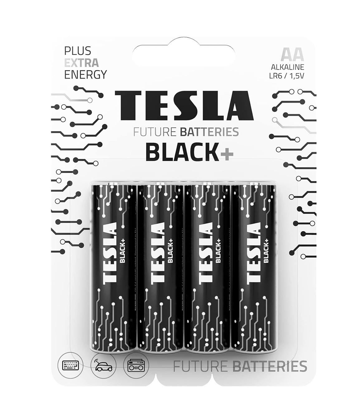 بطارية TESLA Black بلس نوع AA / حزمة من 4 بطاريات