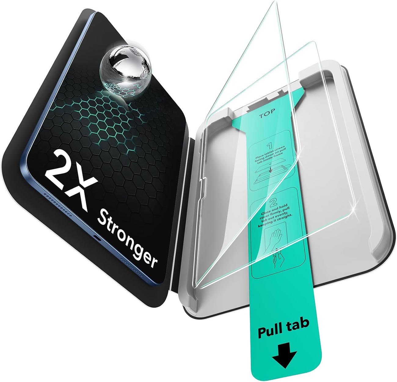 حماية شاشة لايباد اير 11 انش 2025 من ESR / ضد الطيحات / زجاج شفاف / قطعتين 