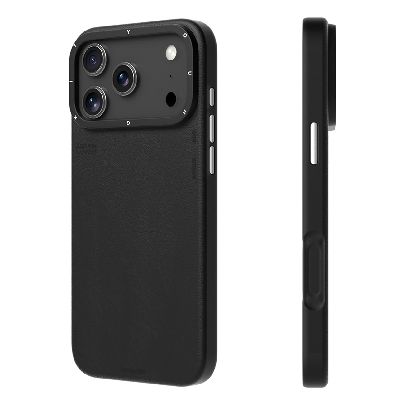 YoungKit Case for iPhone 17 Pro / Support MagSafe / Leather / Drop-resistant / Black