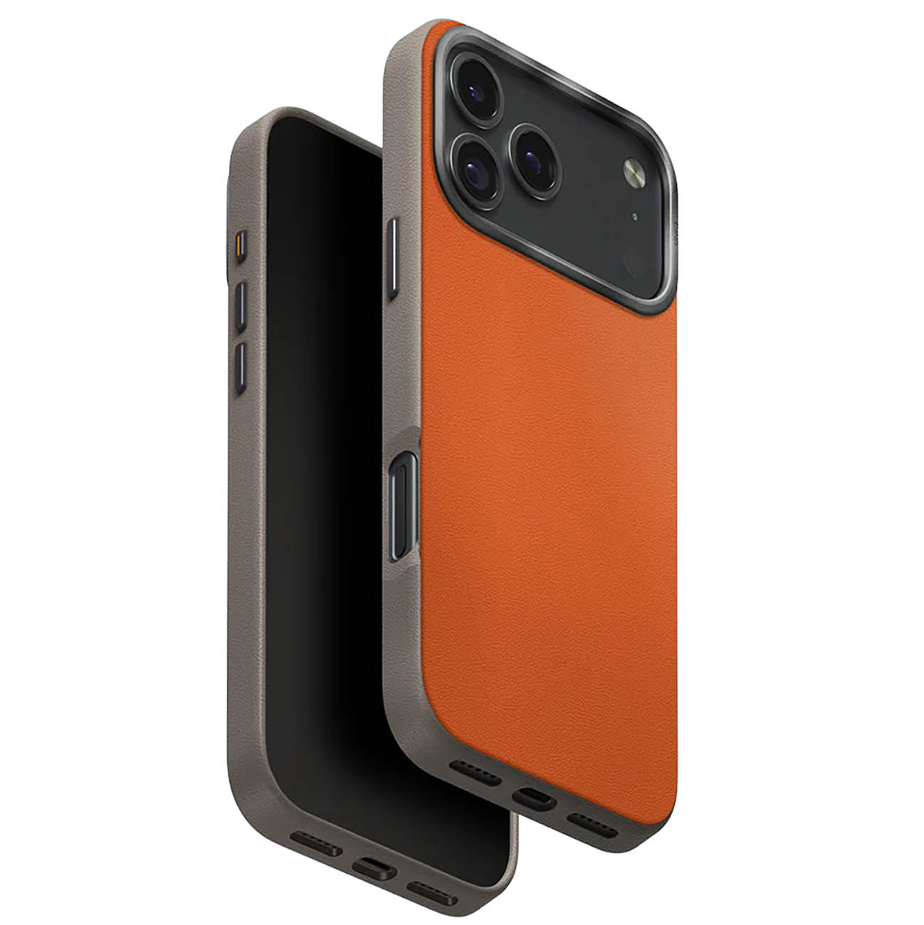 UNIQ Lyden DS Case for iPhone 17 Pro / MagSafe / Drop Protection / Vegan Leather / Flame Orange