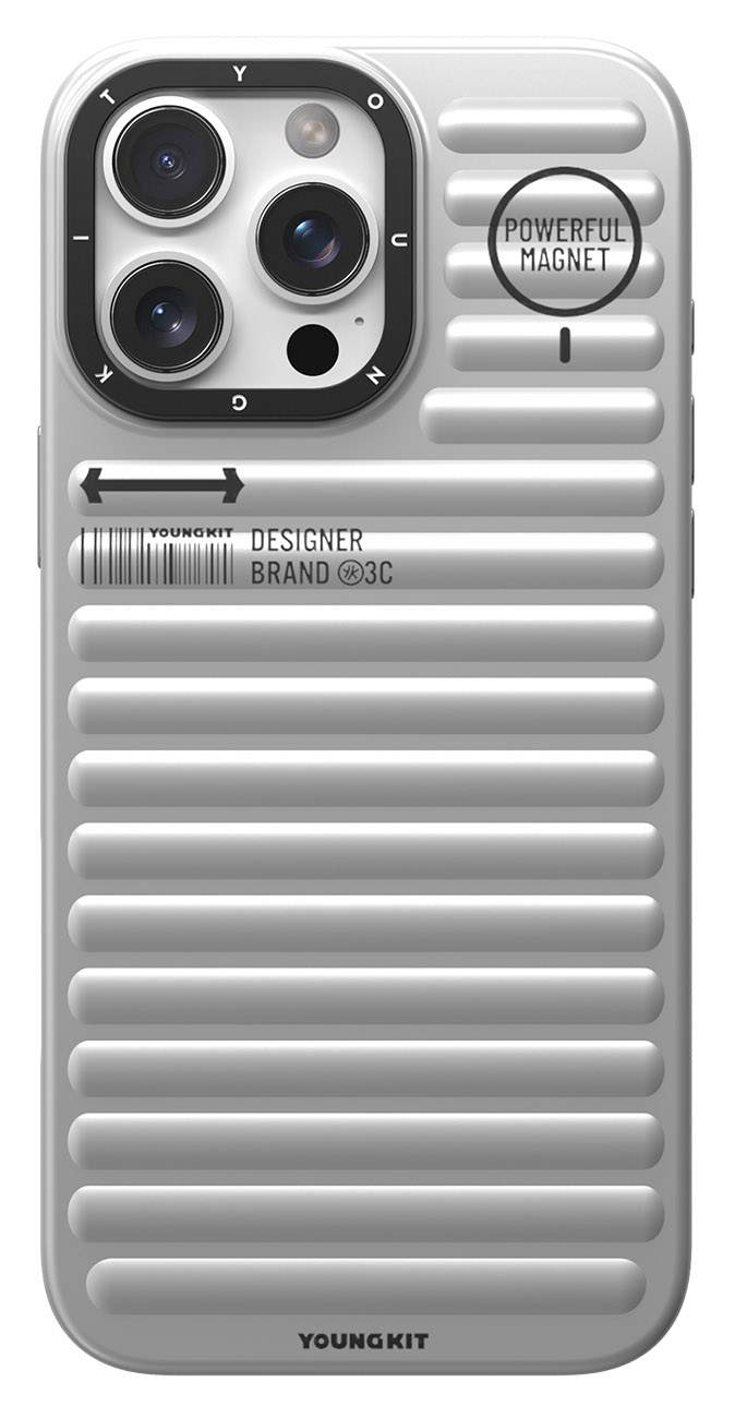 YoungKit Case for iPhone 16 Pro / Support MagSafe / Drop Resistant / Pearl Silver