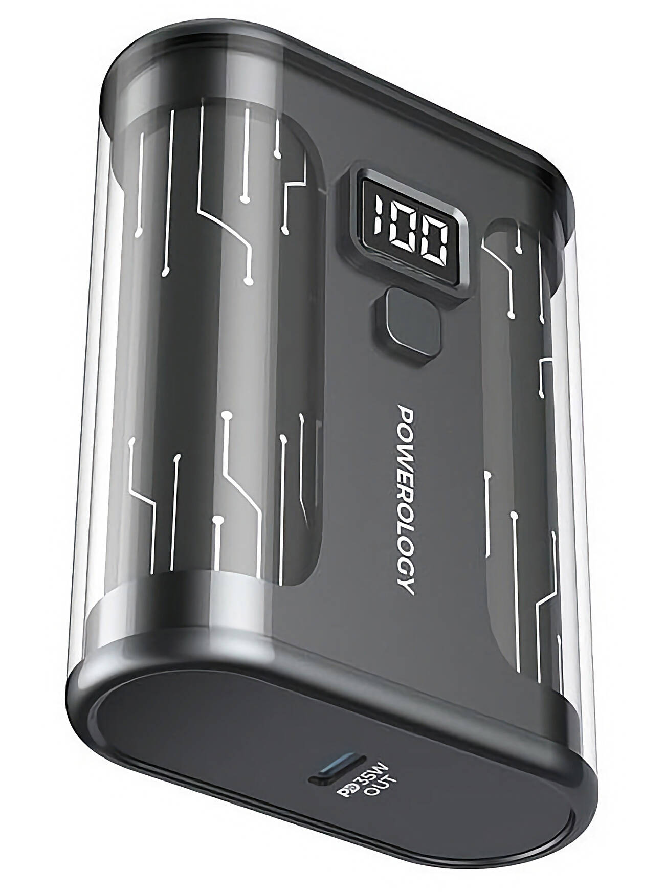 Powerology Crystalline Power Bank 10,000mAh Capacity / Fast PD Charging / 35W Power