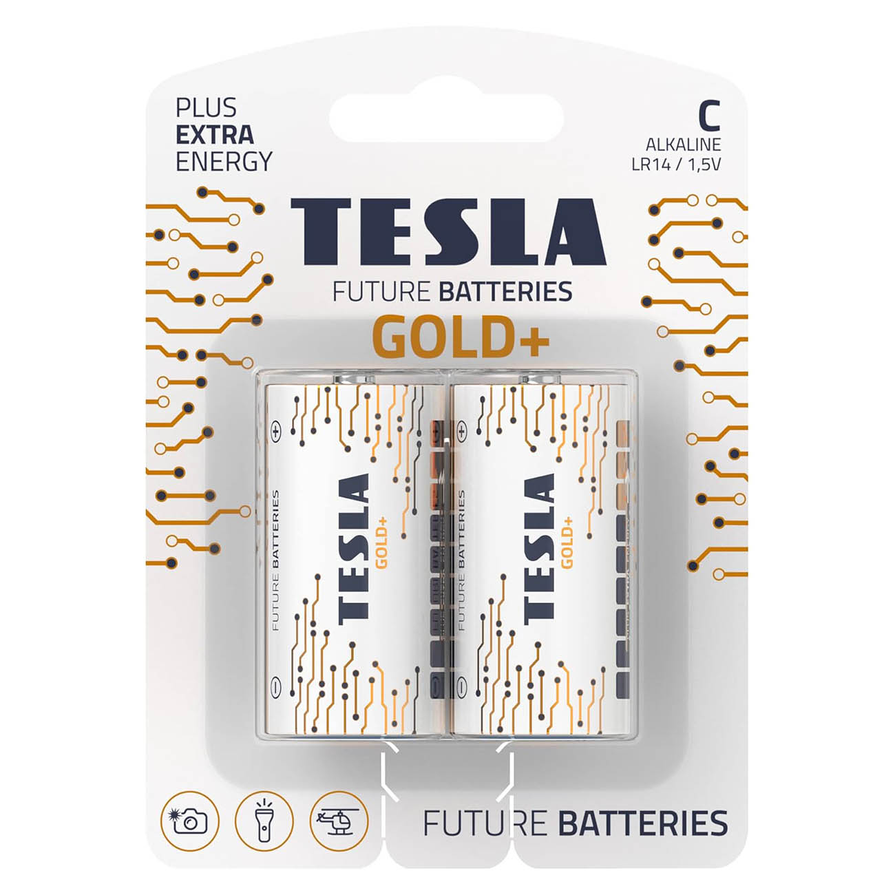 بطاريات TESLA Gold بلس نوع C / حزمة من 2
