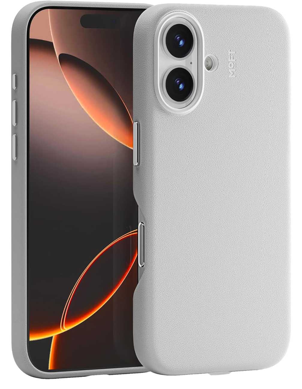 كفر موفت Snap لايفون 16 / يحمي من الطيحات / يدعم MagSafe / جلد نباتي / لون Misty Cove