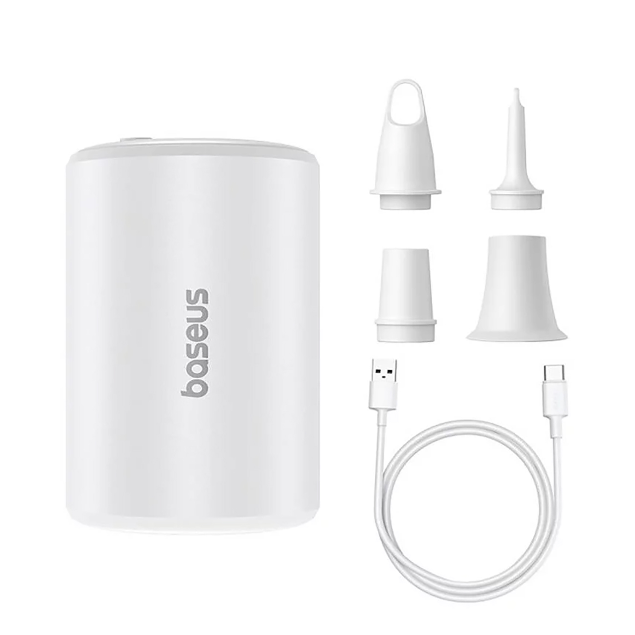 منفاخ هواء متنقل من بيسوس / مع رؤوس متعددة / يعمل بالبطارية / مع فلاش لايت مدمج