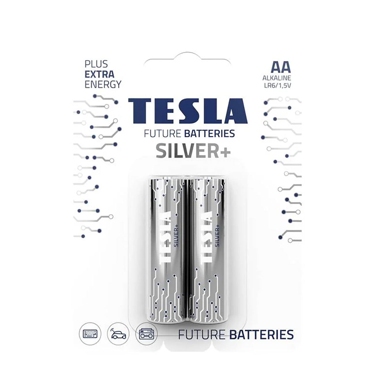 بطاريات TESLA Silver بلس نوع AA / حزمة من 2