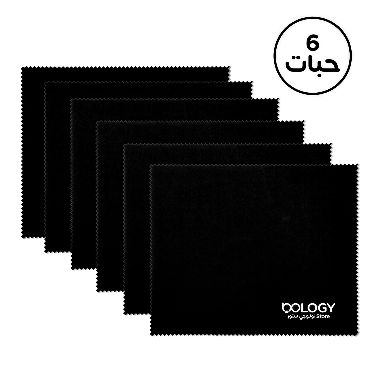 قماش تنظيف الشاشات و الزجاج / مصنوع من مايكرو فايبر / حزمة من 6 قطع