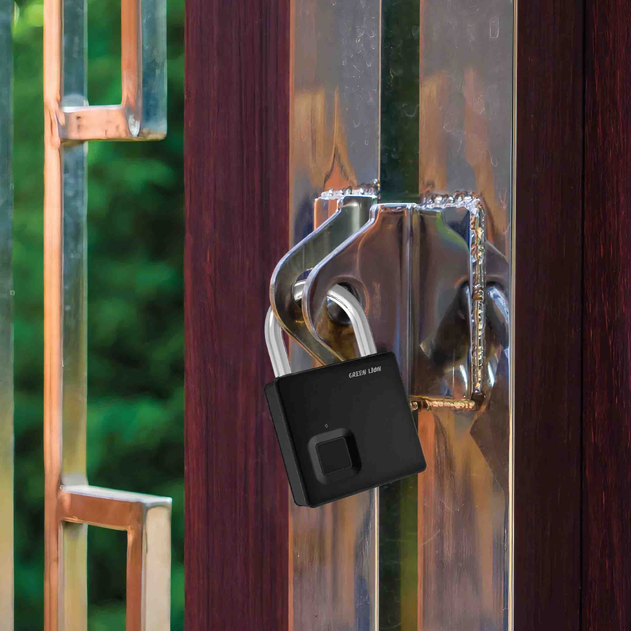 Green Biometric Security Lock / Waterproof / Black in Qatar