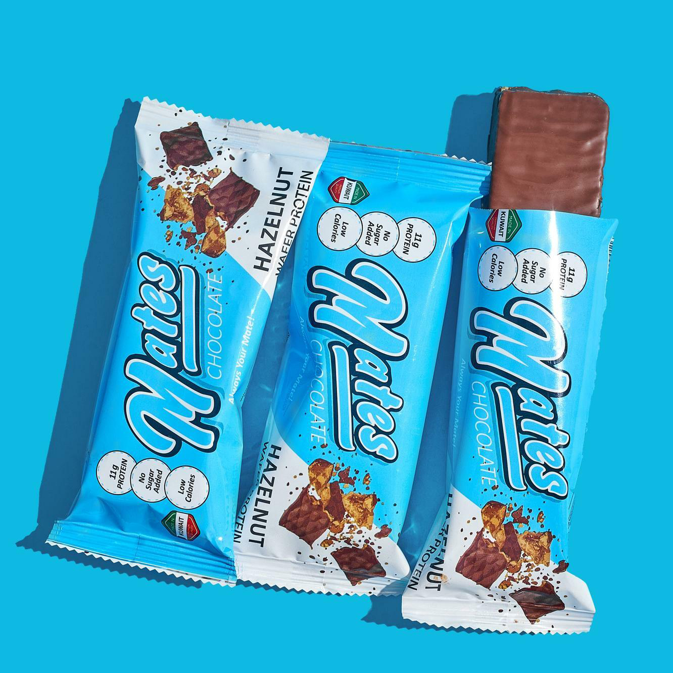 Mates Hazelnut Protein Wafer / 46g Weight / 3 Pieces in Qatar