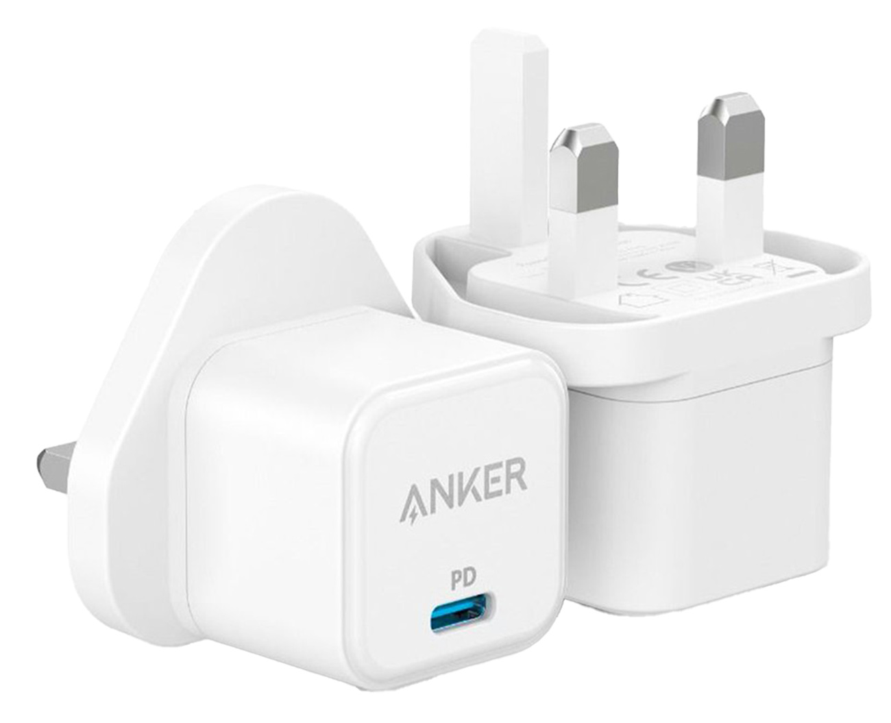 شاحن انكر باور بورت 3 قوة 20 واط / مع مدخل تايب سي / حجم صغير / ابيض