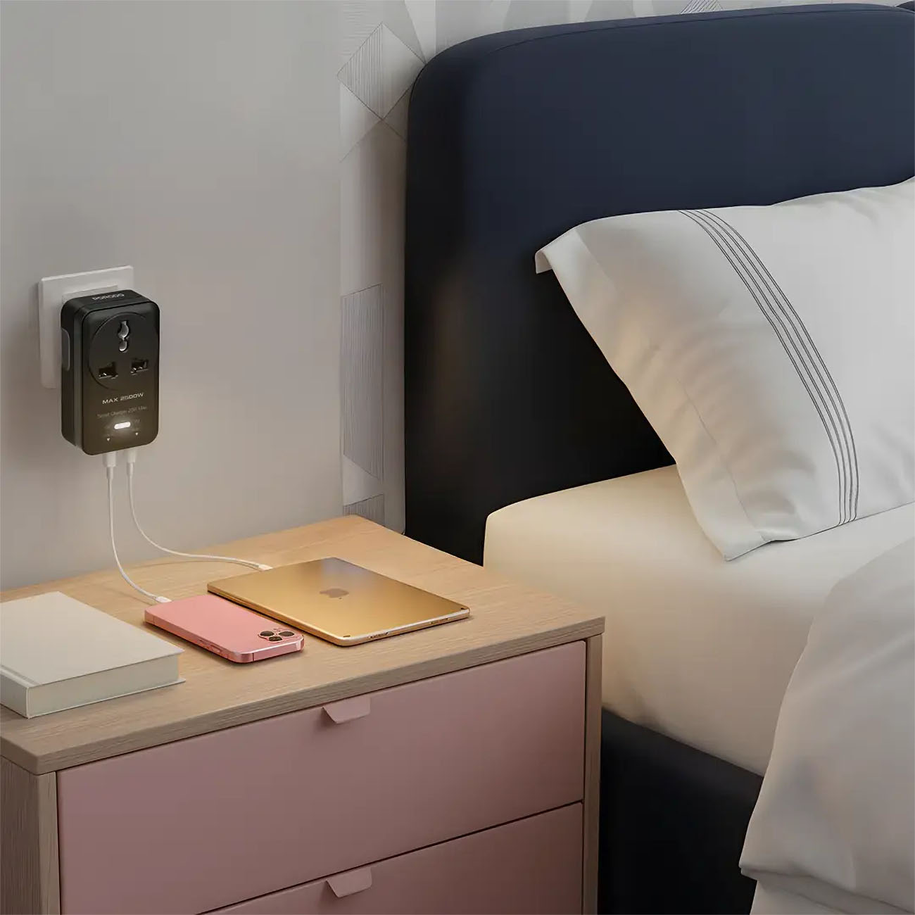 Porodo Universal AC Wall Socket / with Type-C & USB-A Ports / 2500W ...