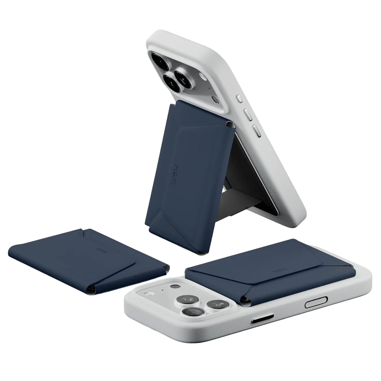 MOFT Magnetic Stand & Wallet for Phone / MagSafe Compatible / RFID Protection / Navy Blue