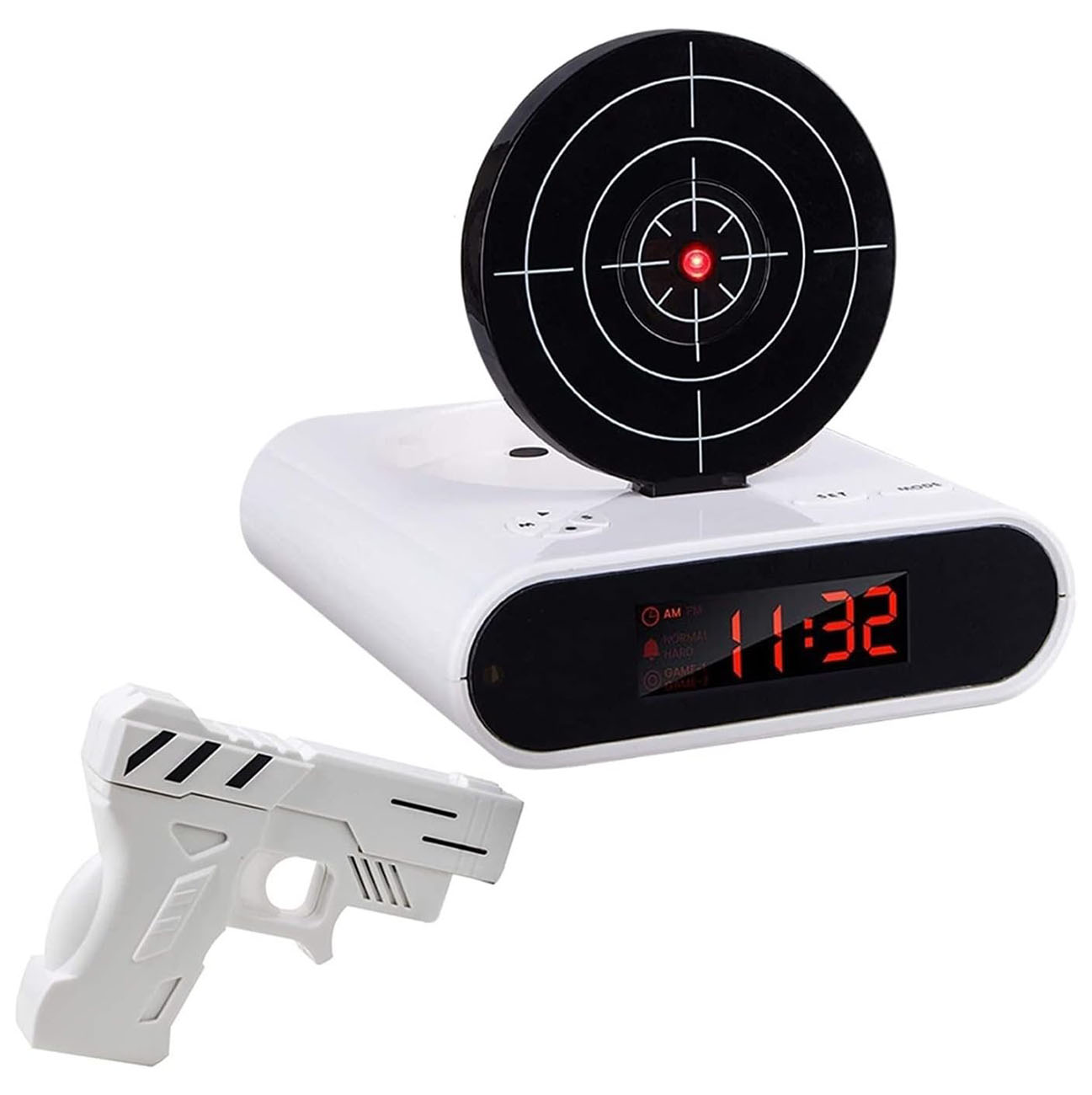 Aim & Shoot Alarm Clock / Laser Targeting / Digital LED Display