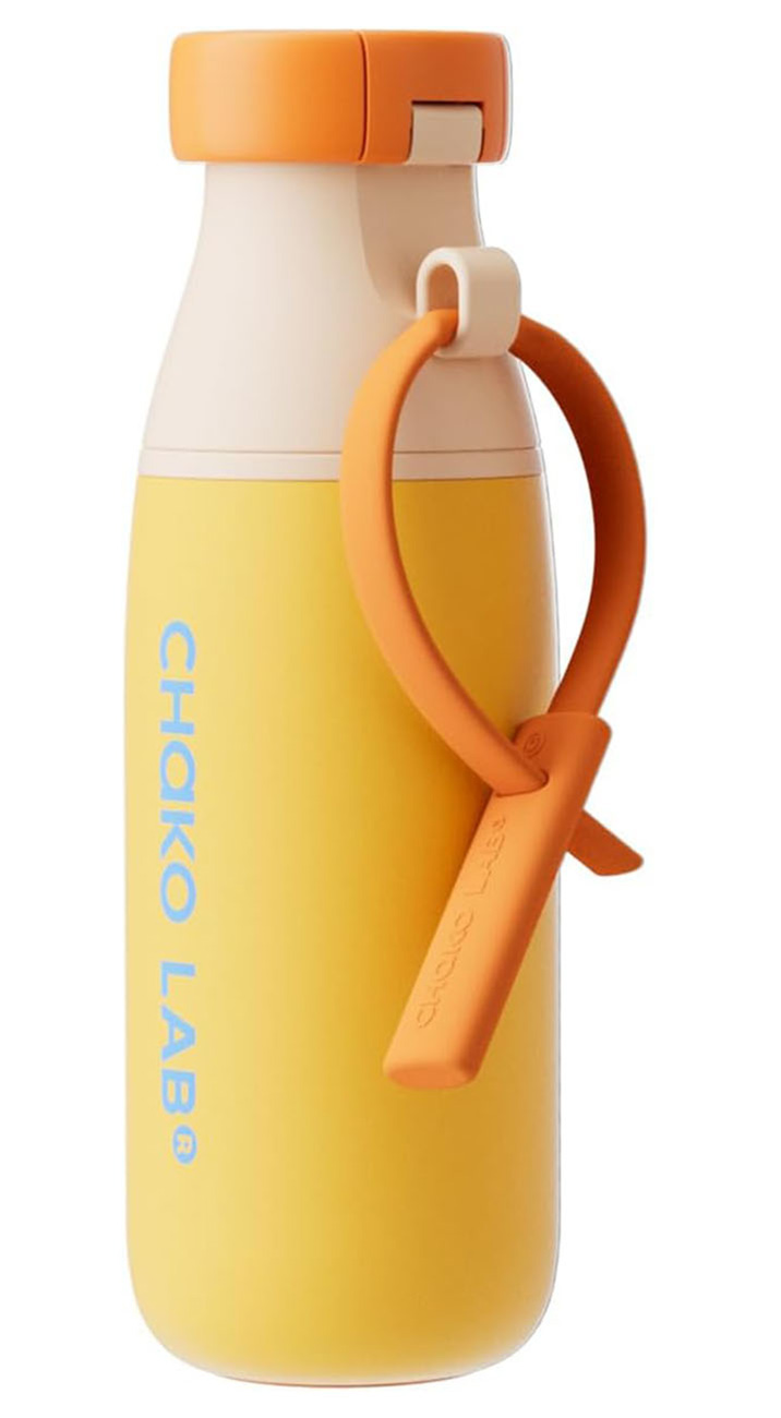 Chako Lab Milk Pod Bottle / 520ml / Keeps Drinks Hot & Cold up to 8 hours / Orange 