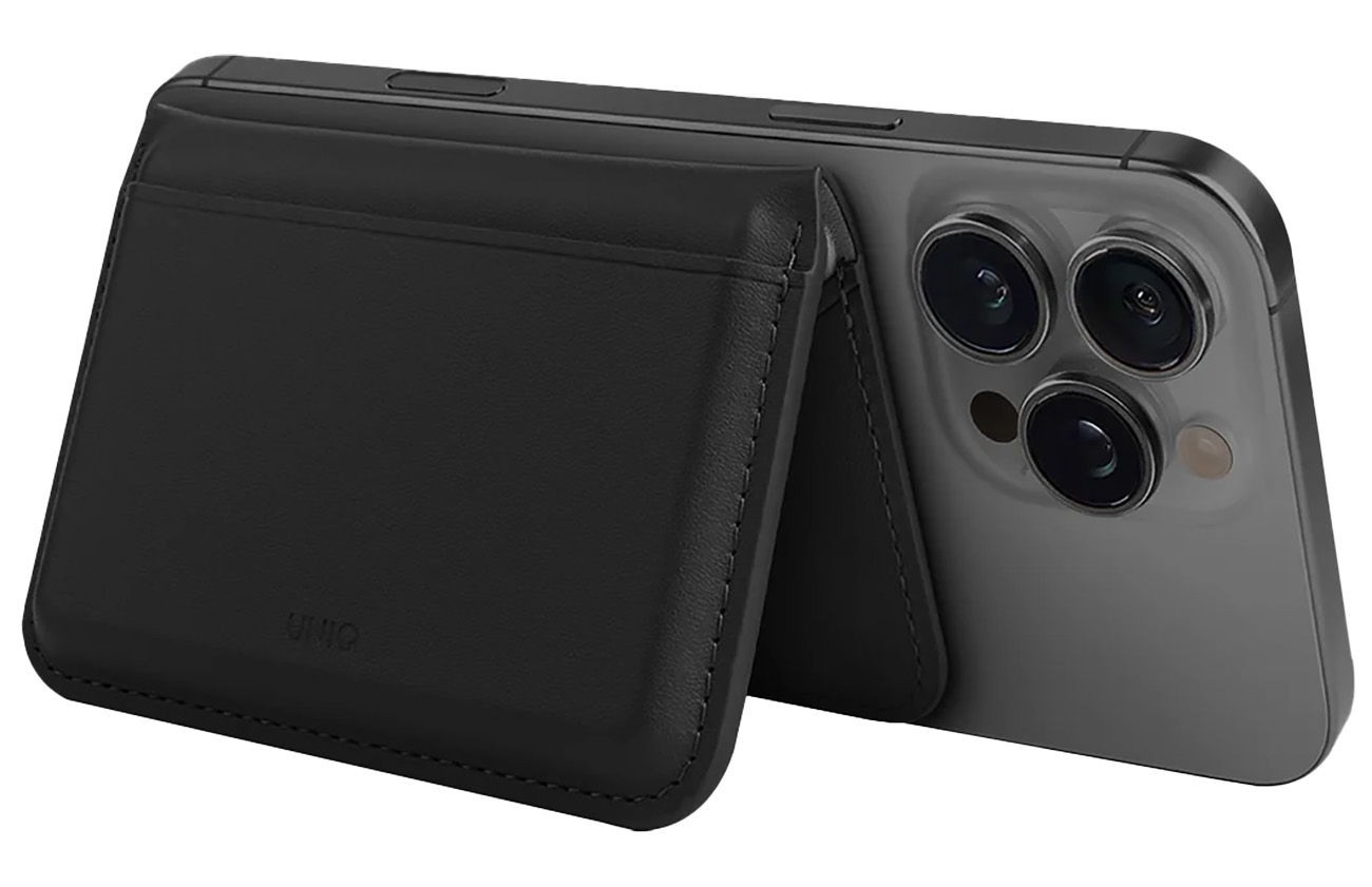 UNIQ Lyden DS Magnetic Phone Stand & Wallet / Supports MagSafe / Dallas Black