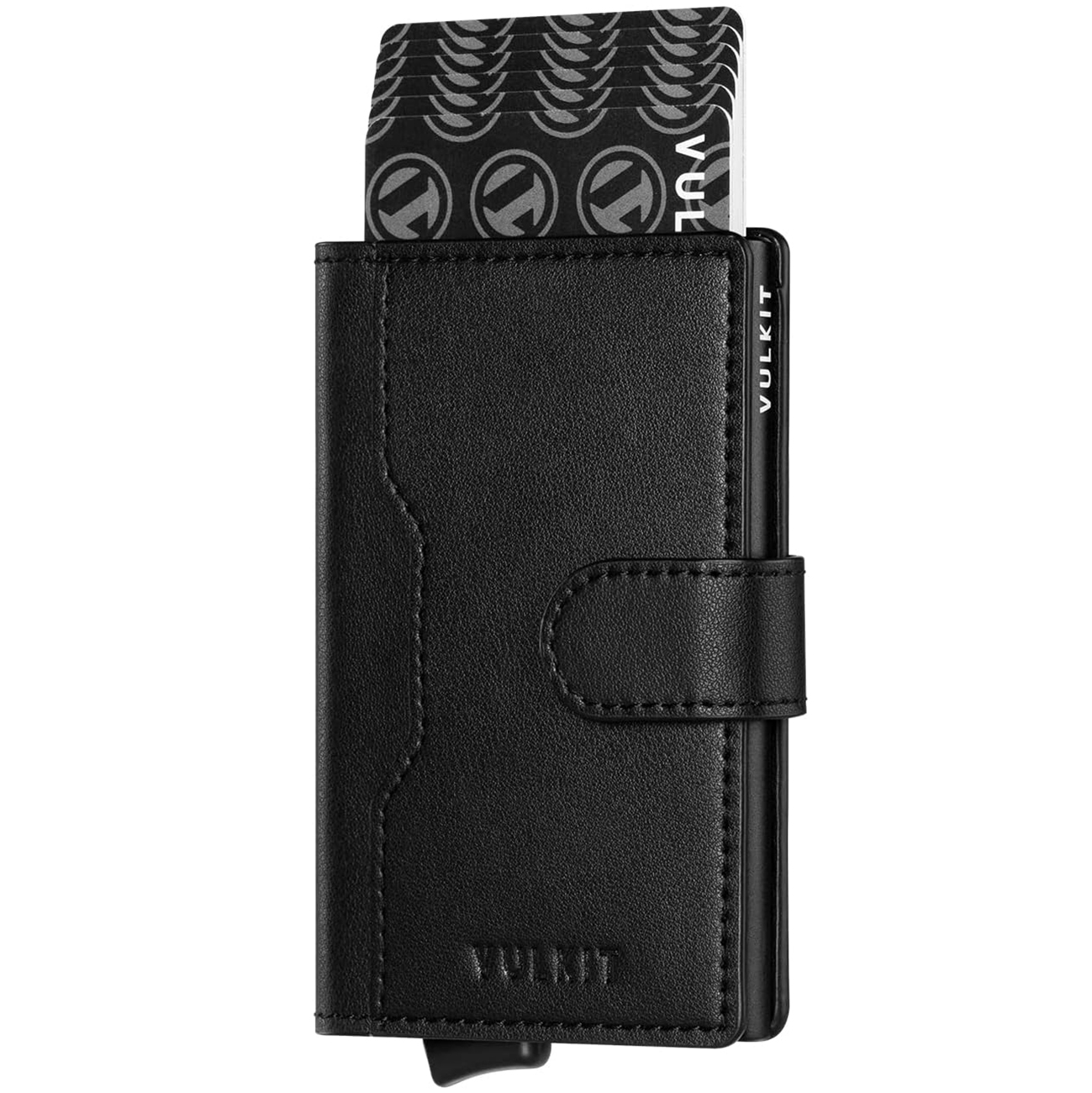 VULKIT Card Holder / RFID Protection / Slim / Holds Up to 5 Cards / Black
