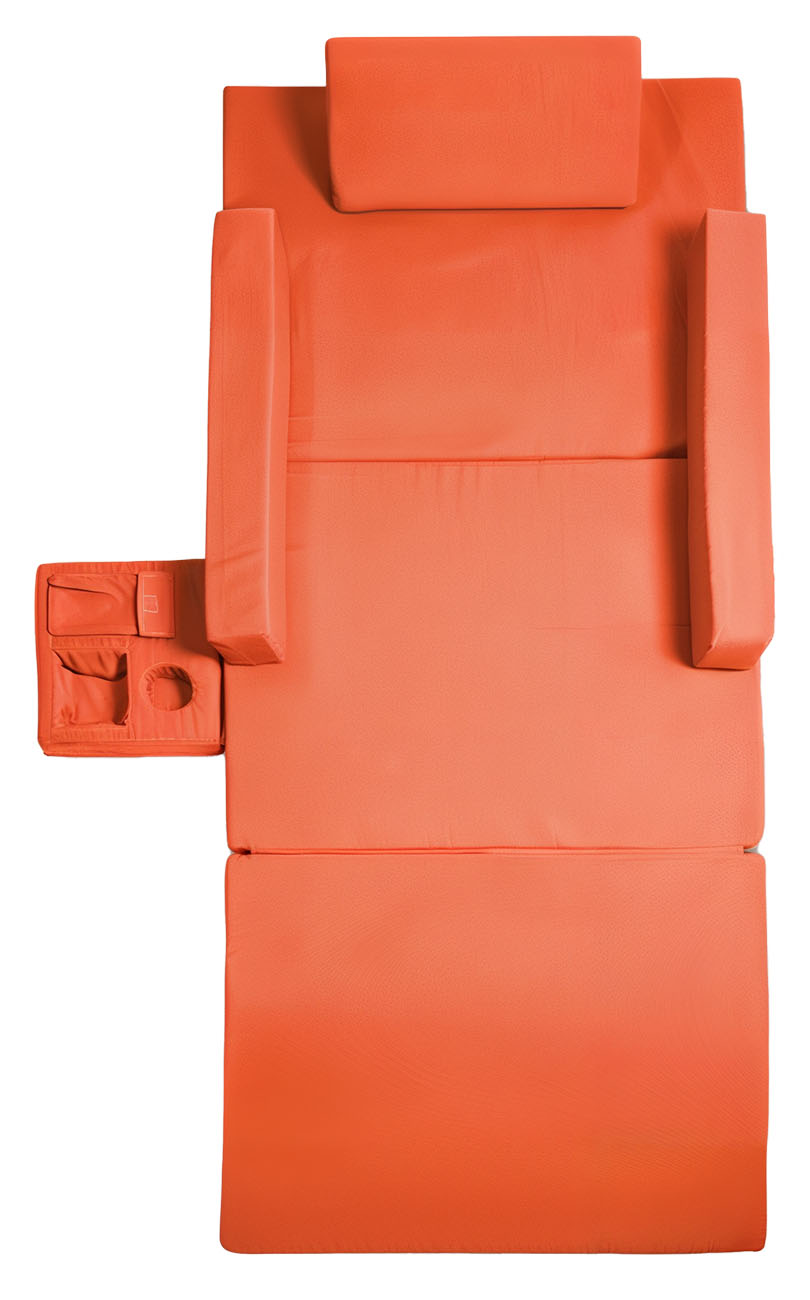 فرشة Resol Prime للتان / مع مسند يد و جيب مدمج / مقاومة للماء / قابلة للطي / برتقالي