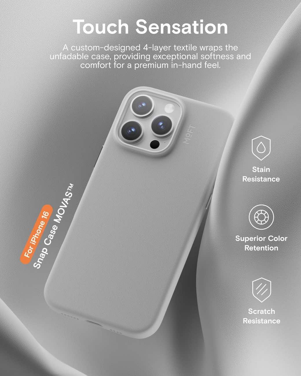 Moft Snap Case for iPhone 16 Pro / Drop Resistant / MagSafe