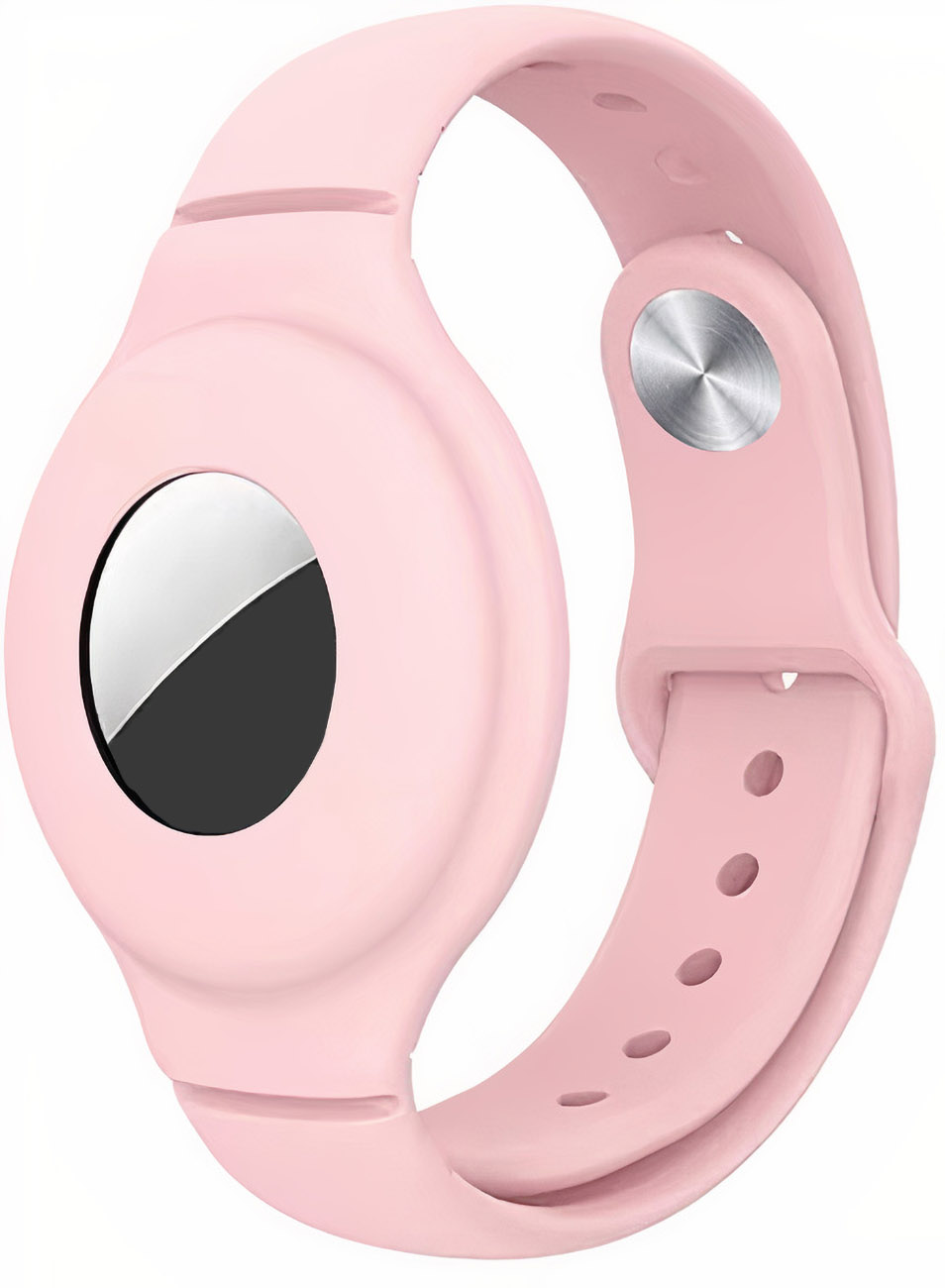 Kids Bracelet with Apple AirTag Slot / Soft Silicone / 17cm Length / Water-Resistant / Pink