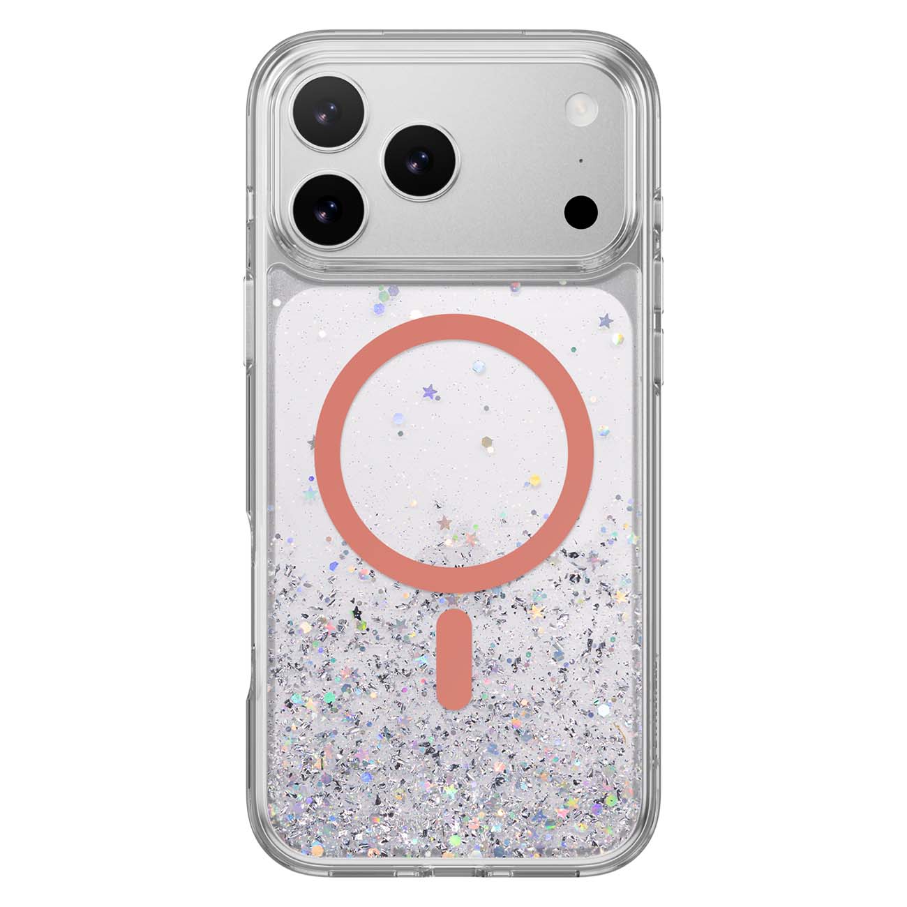 كفر SwitchEasy Starfield لايفون 17 برو ماكس / يدعم MagSafe / تأثير 3D / ضد الطيحات / Clear-Coral 