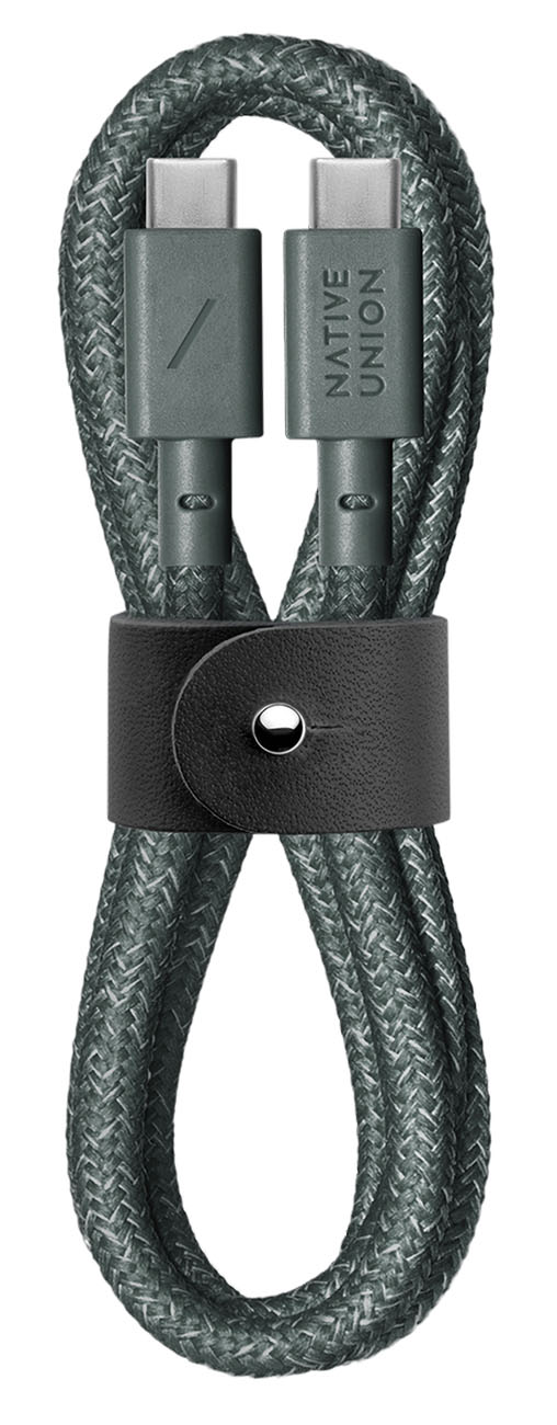 Native Union Belt KV Type-C to Type-C Cable / 1.2m Length / Green