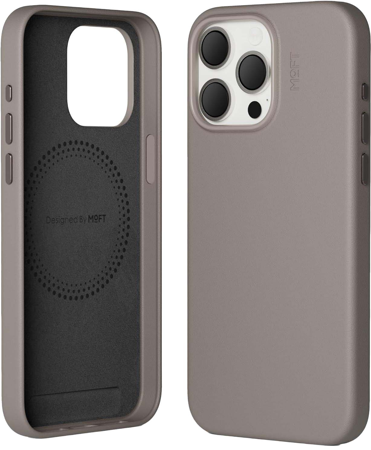 MOFT Snap Case for iPhone 15 Pro Max / Drop Protection / Supports MagSafe / Taupe