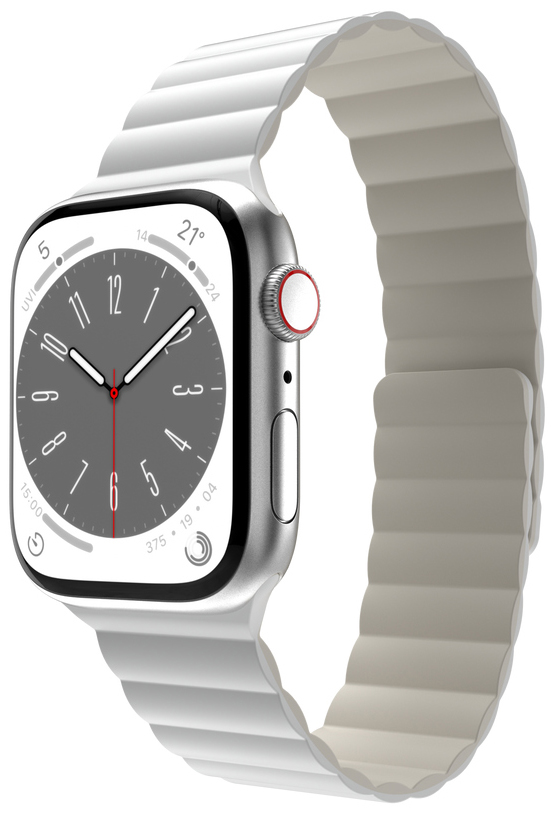 سير MagEasy Skin المغناطيسي / حجم 44 و 45 و 49 / سليكون / مقاوم للماء / ابيض