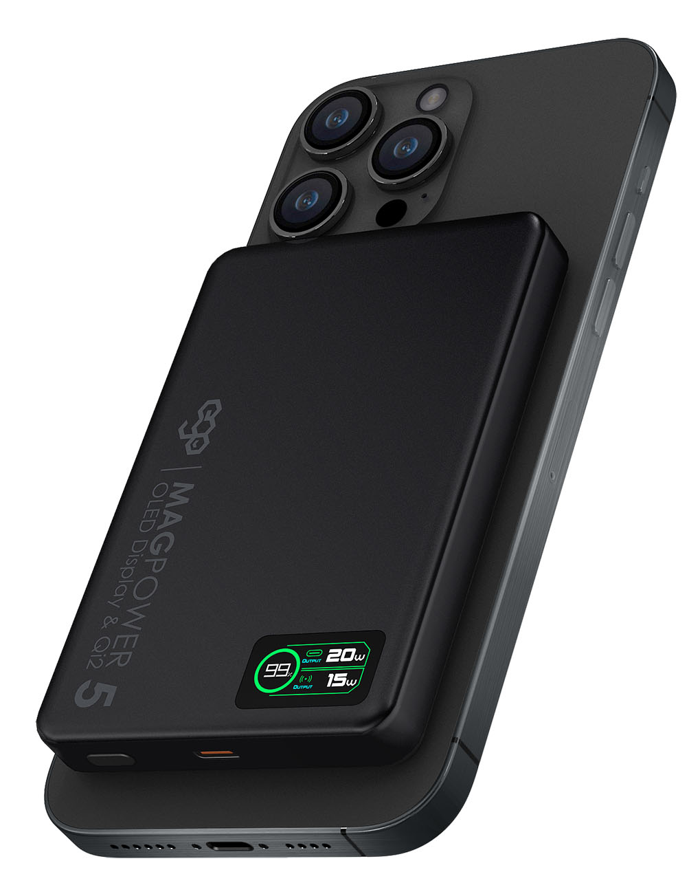 EGO Magpower Magnetic Power Bank 5th Gen / 10,000mAh Capacity / Support MagSafe / Black