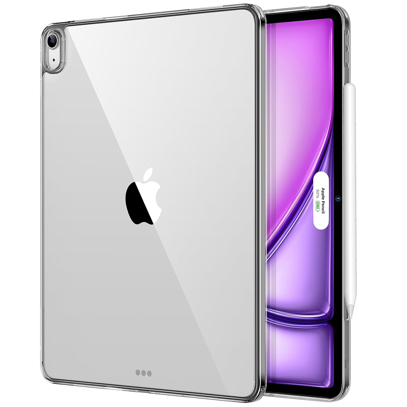 كفر ESR لايباد اير حجم 13 انش اصدار 2025 / ضد الطيحات / نحيف / شفاف اسود