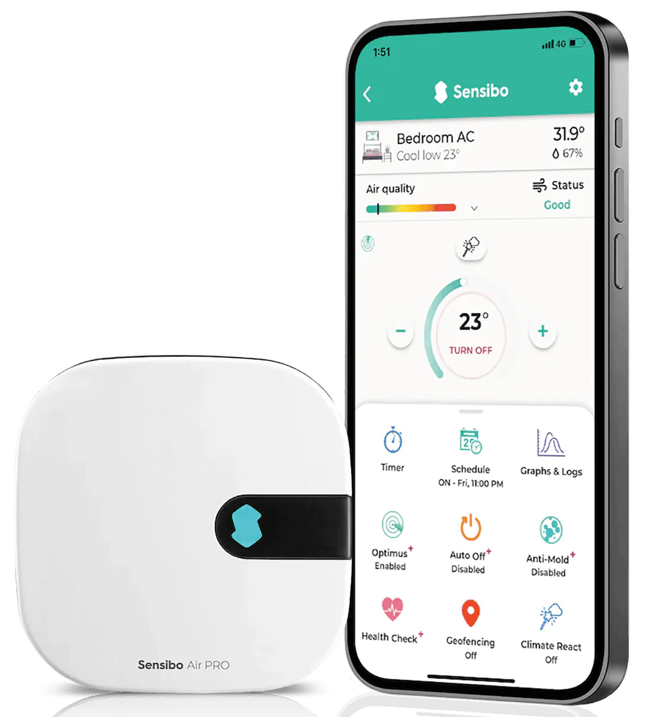 Sensibo Smart Air Conditioner Remote / Motion Sensor / Converts Air ...