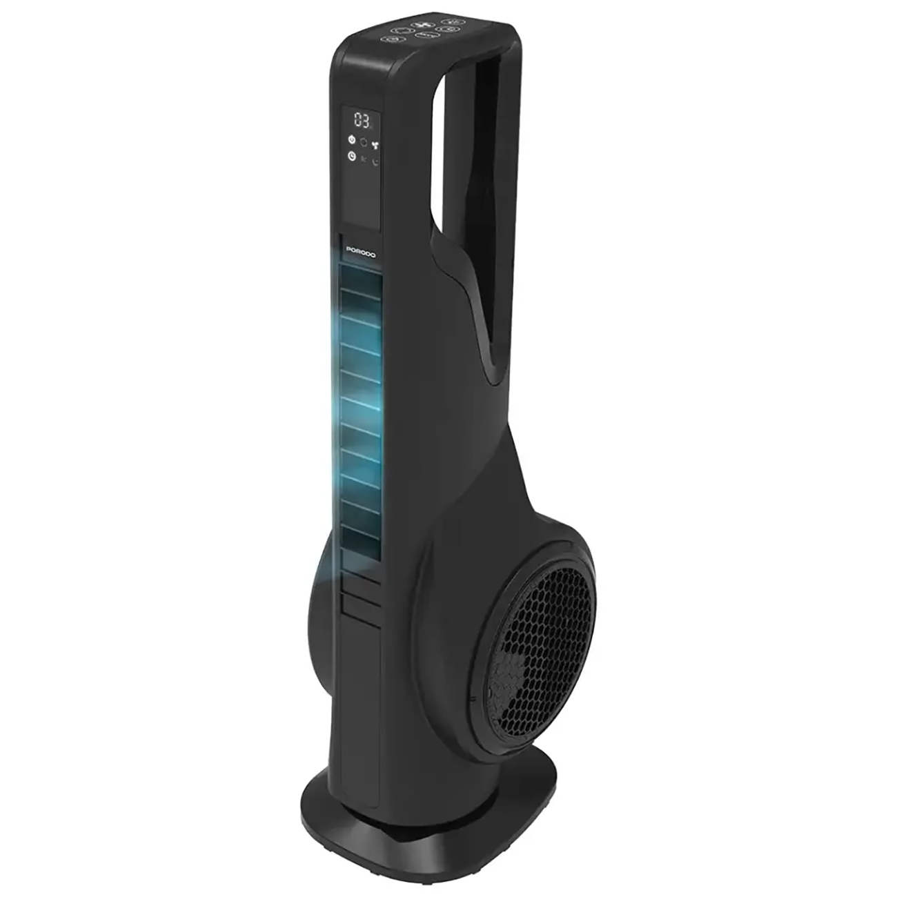 مروحة ذكية بورودو / قوة 70 واط / شاشة LED / مع تعطير + تنقية للهواء 