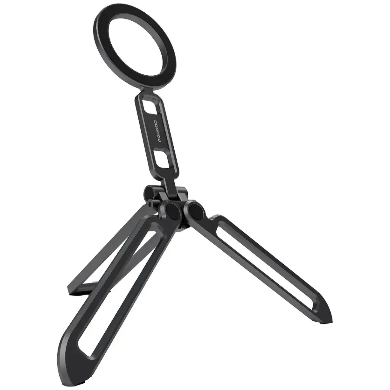 Porodo Magnetic Phone Tripod Stand / Support 4 to 8 inch Phones / Supports MagSafe / Lightweight