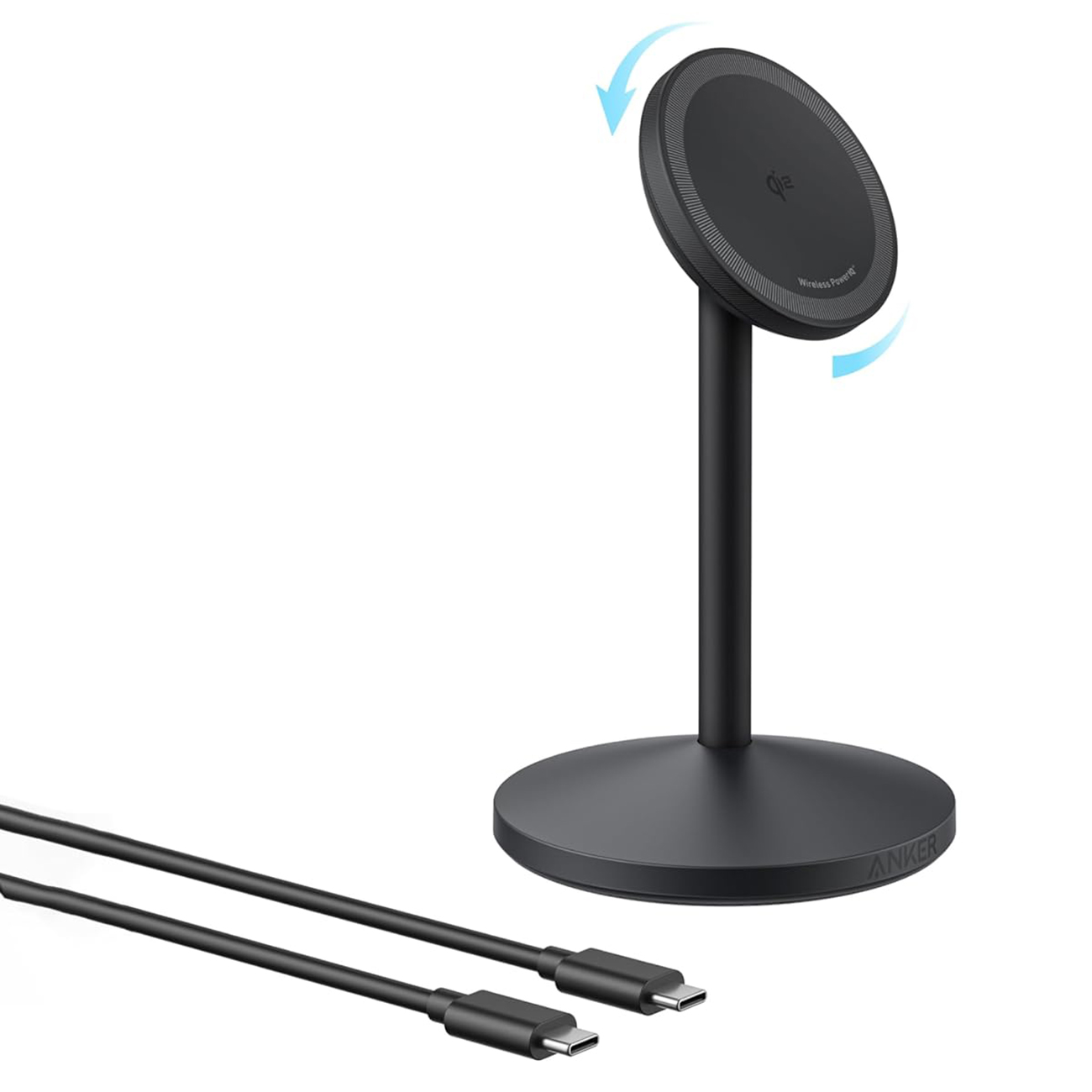 Anker MagGo Phone Wireless Charger Stand / Supports MagSafe / Black