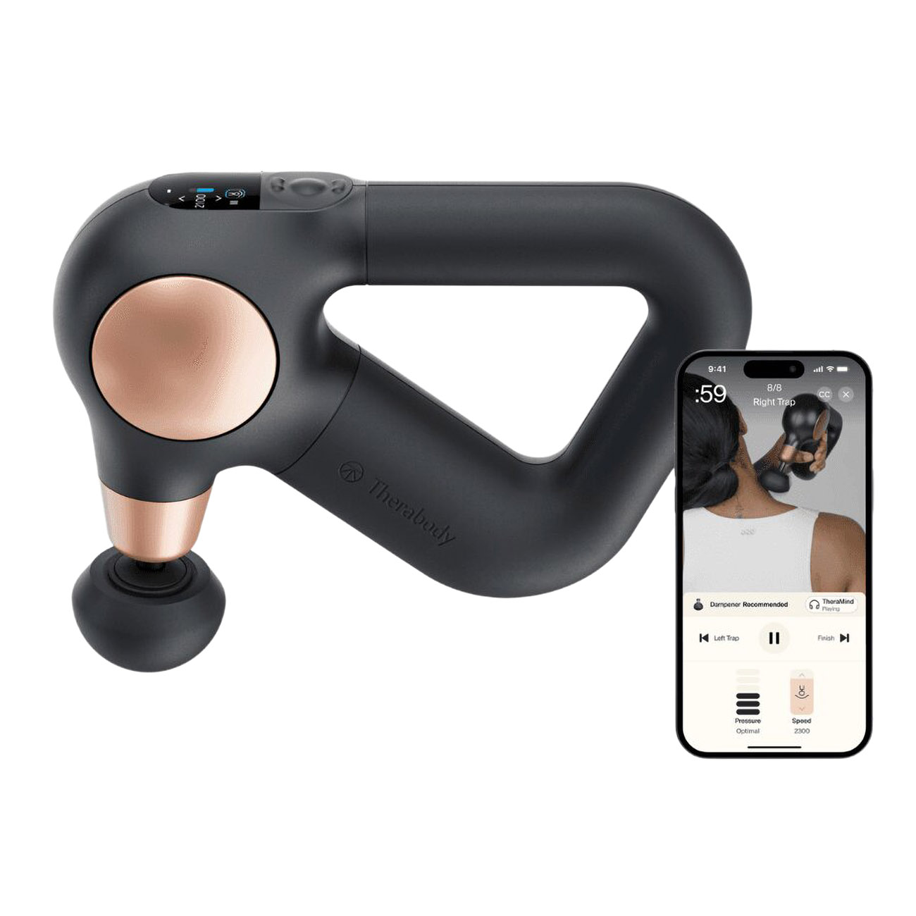 Therabody Theragun Sense 2 Massage Gun / LCD Screen / Battery-Powered / 5 Speeds / Bluetooth