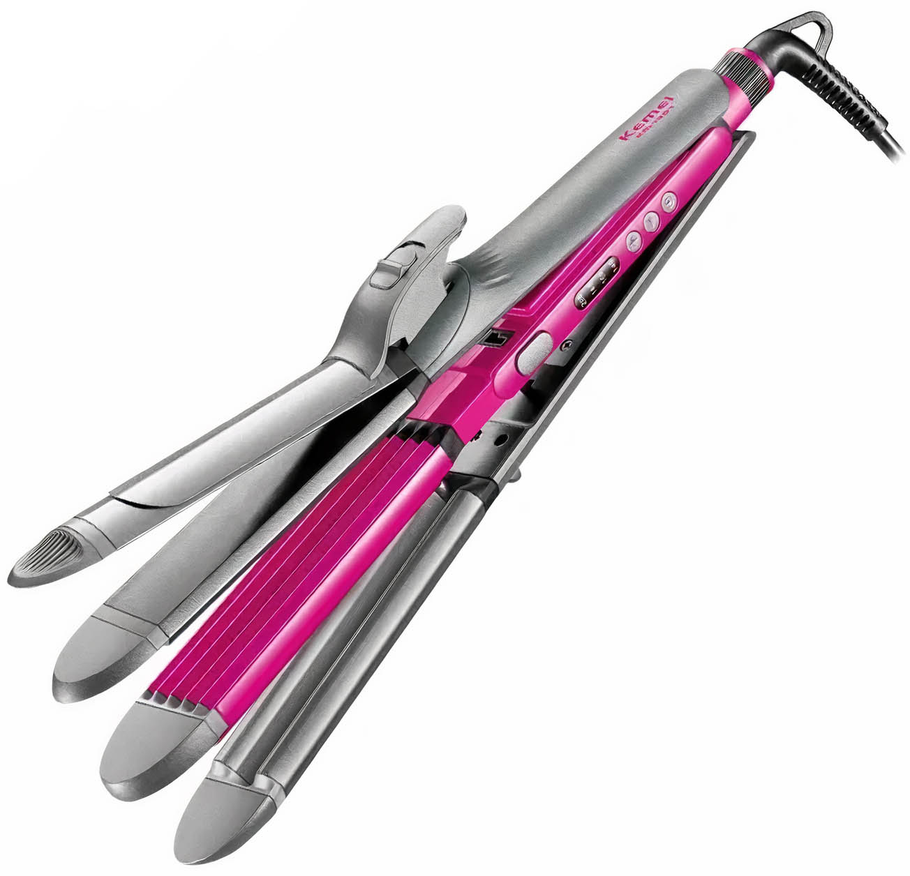 Kemey Professional Hair Straightener / 4 Different Heat Levels / Small & Portable