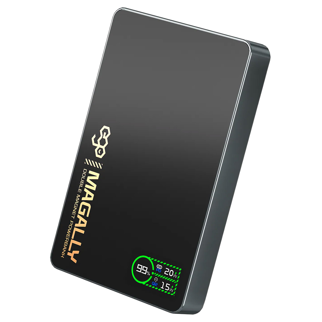 بطارية MagAlly من ego / تصميم مغناطيسي مزدوج / سعة 10 الاف mAh / تدعم MagSafe / اسود