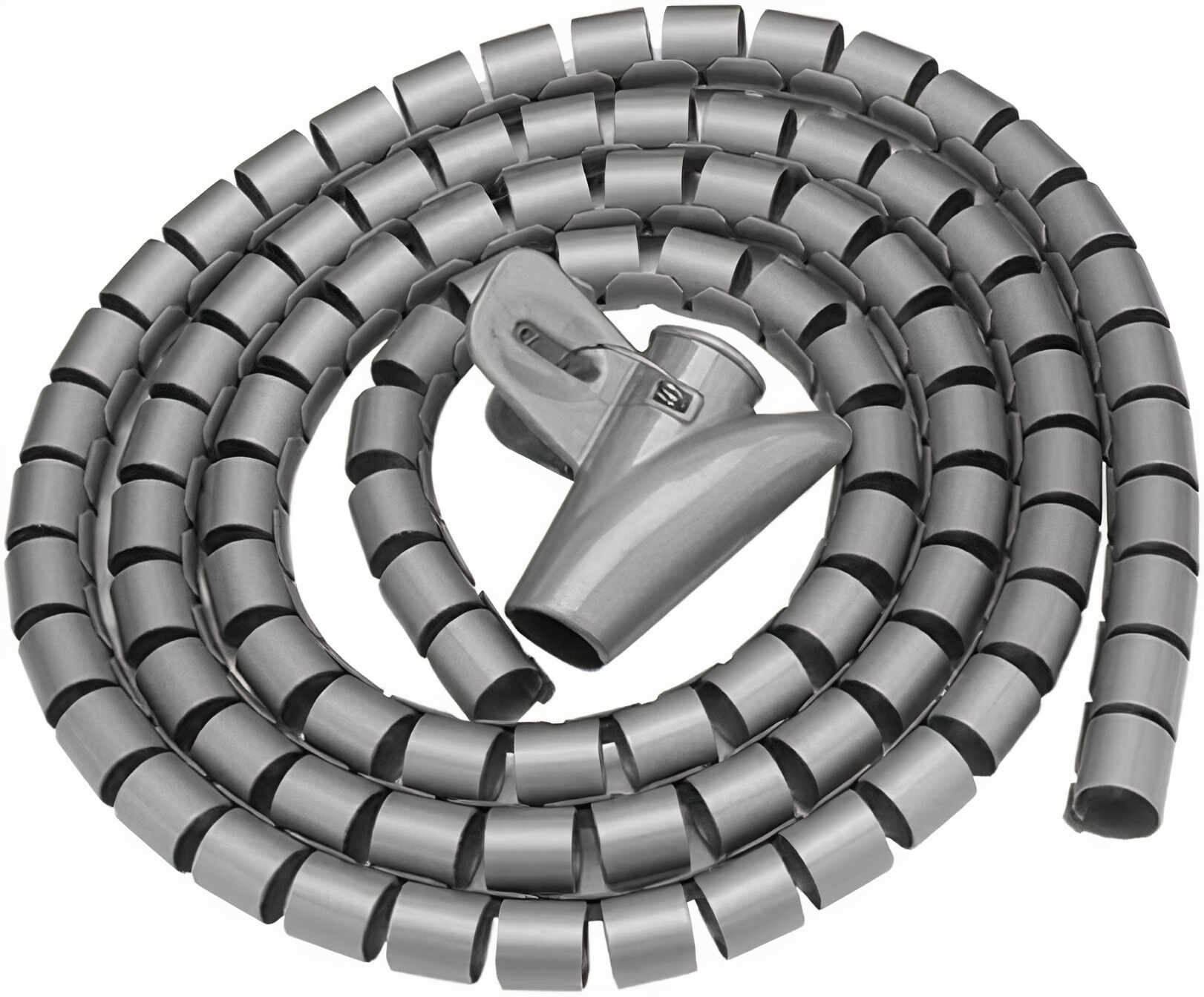Cable Organizer / Spiral and Flexible / Length 1.5 meters / Gray