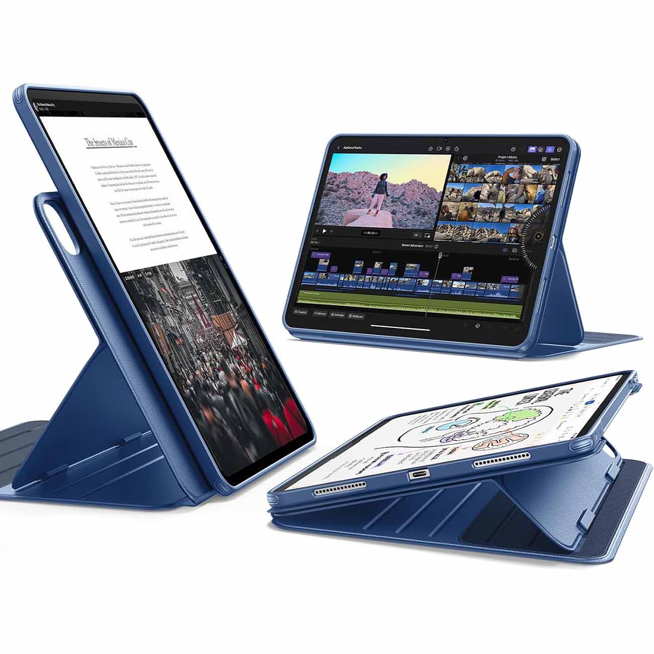 ESR Magnetic Case for iPad Pro 13 inch 2025 & 2024 / Built-in Stand / Blue