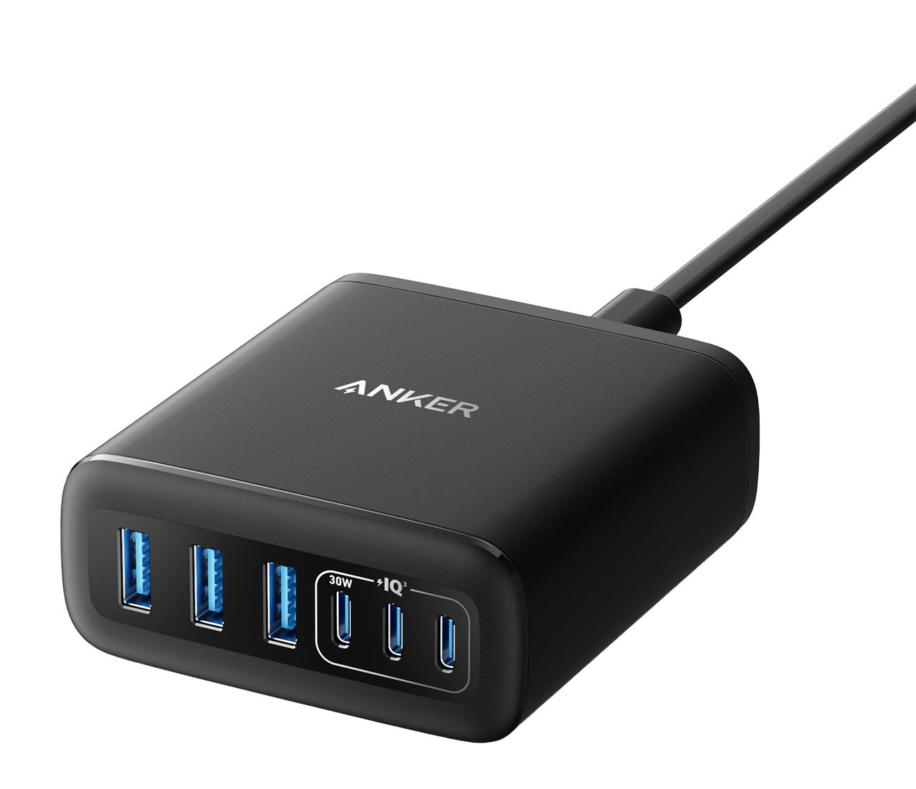 Anker GaN Charger / 112W Power / 3 Type-C Ports + 3 USB Ports
