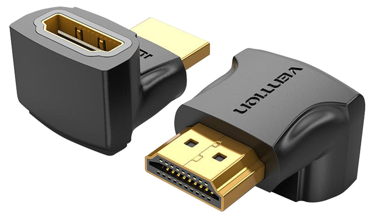 قطعة لتحويل مدخل HDMI الى مخرج HDMI من Vention / زاوية 270 درجة / تدعم دقة 4K