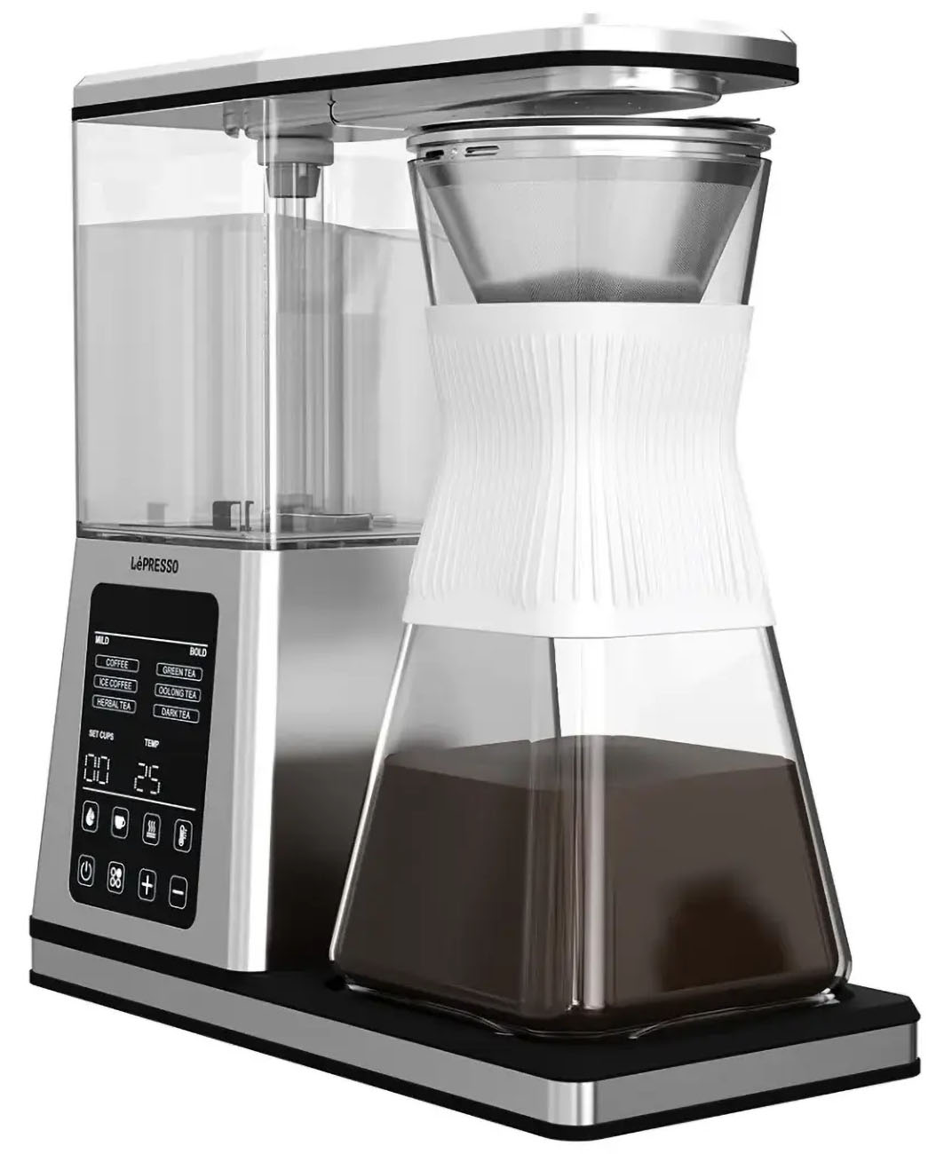 LePresso Crystal Brew Machine / Drip Coffee & Tea Maker / Smart Control / 1.2 Liter / 1400W