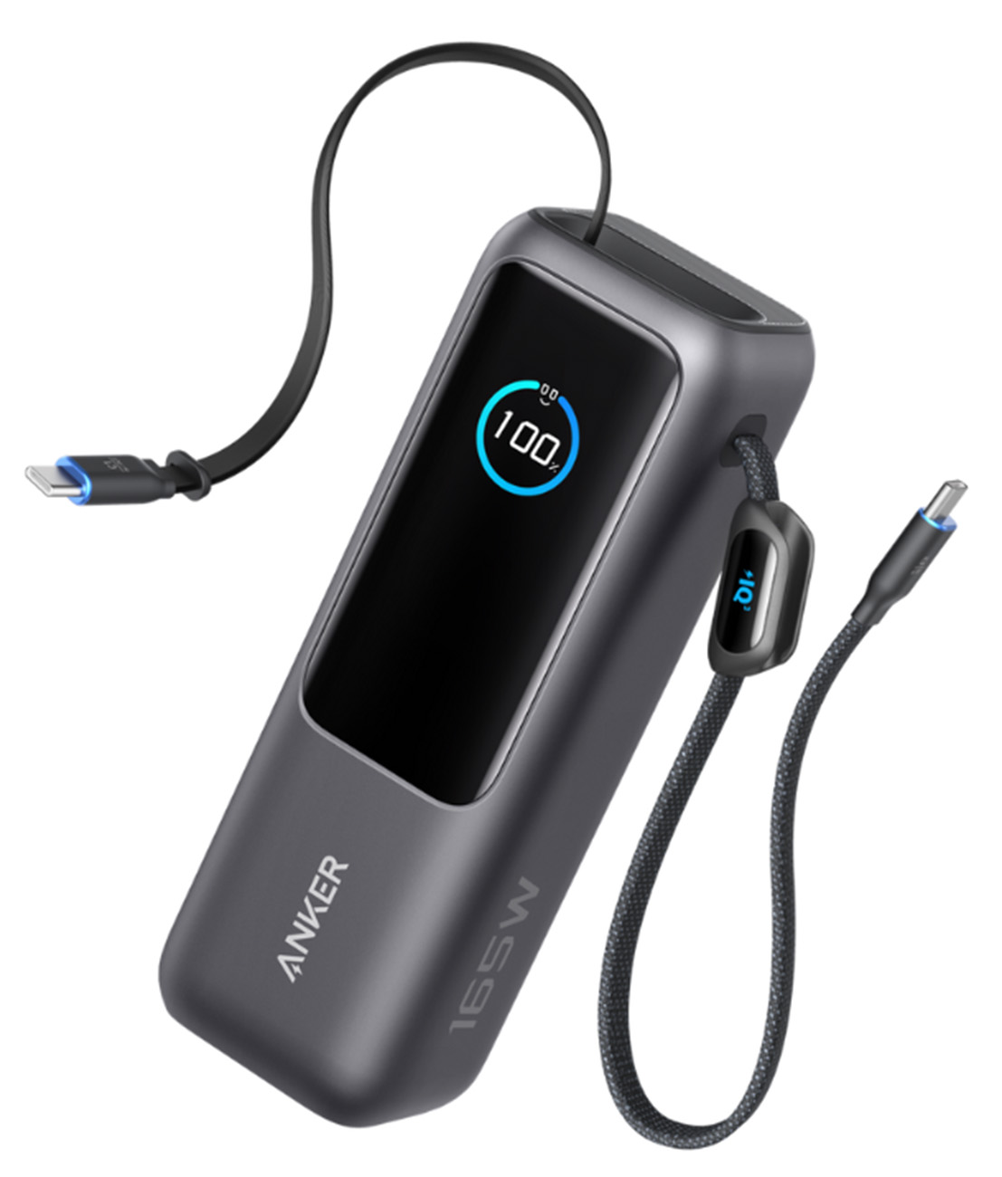 Anker Zolo Power Bank / 25000mAh Capacity / USB + Type-C Ports / Built-in Type-C Cable / 165W Power