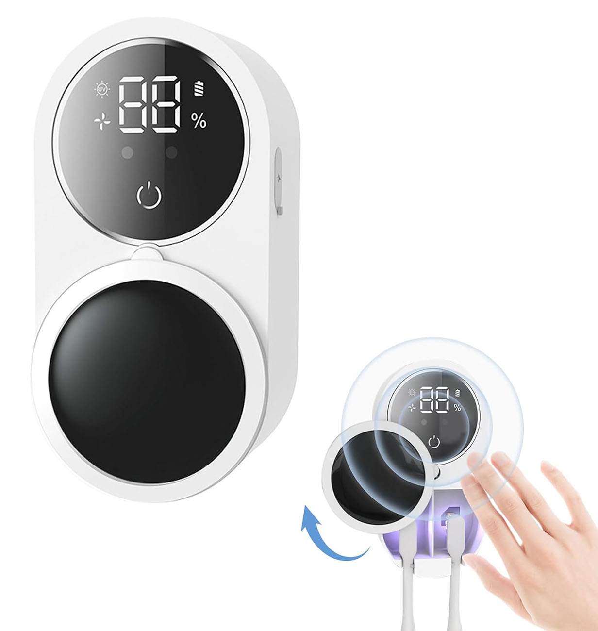 جهاز تعقيم فرشاة الاسنان / يستخدم ضوء UV / مع شاشة LED / يعمل بالبطارية