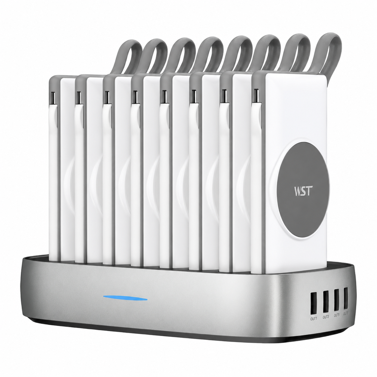 WST 8-in-1 Power Bank Docking Station / 10,000mAh Capacity / Supports Wireless Charging / White