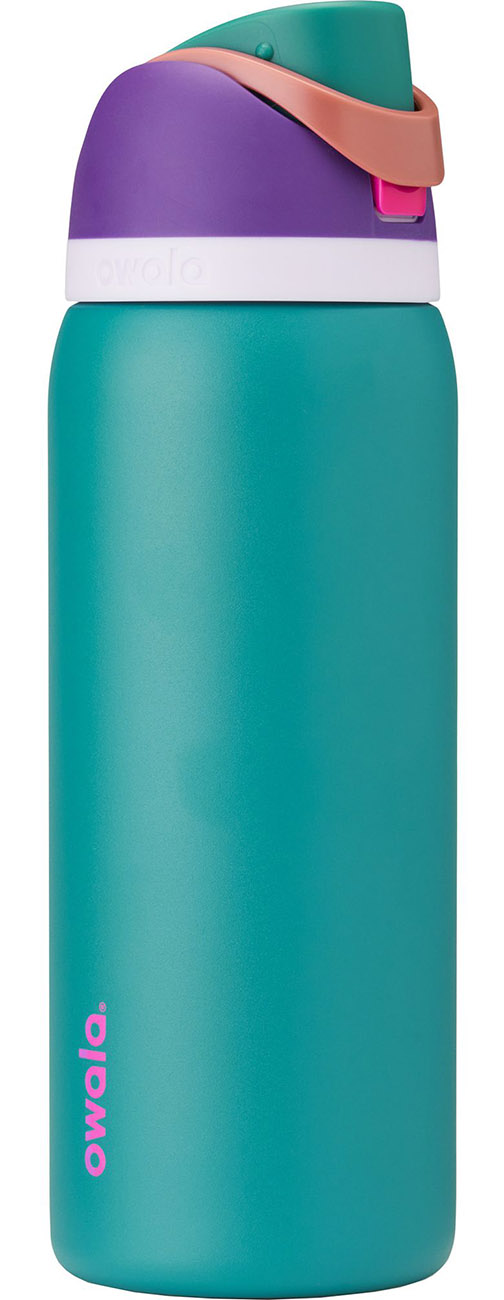 مطارة Owala FreeSip / سعة 32oz / تحافظ على البرودة لمدة 24 ساعة / لون 80s Ski Slopes