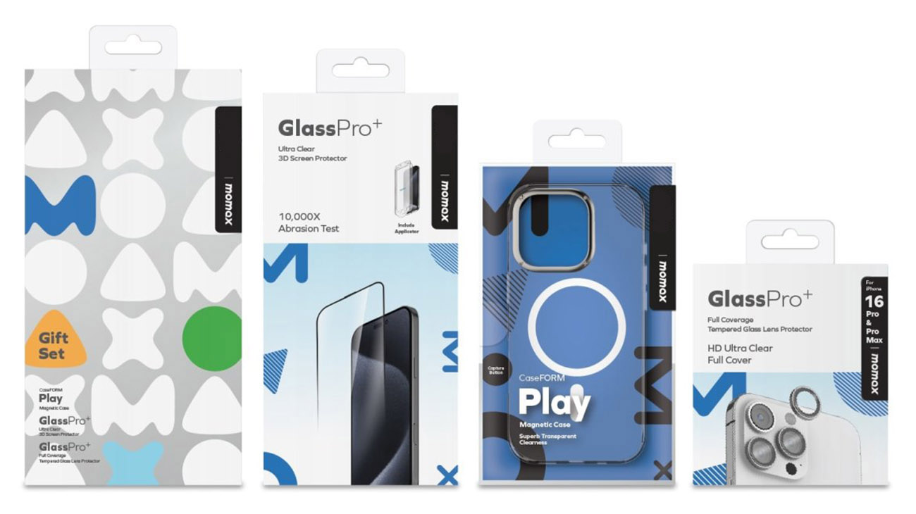 Momax Bundle for iPhone 16 Pro Max / Clear Case + Screen Protector + Camera Lens Protector