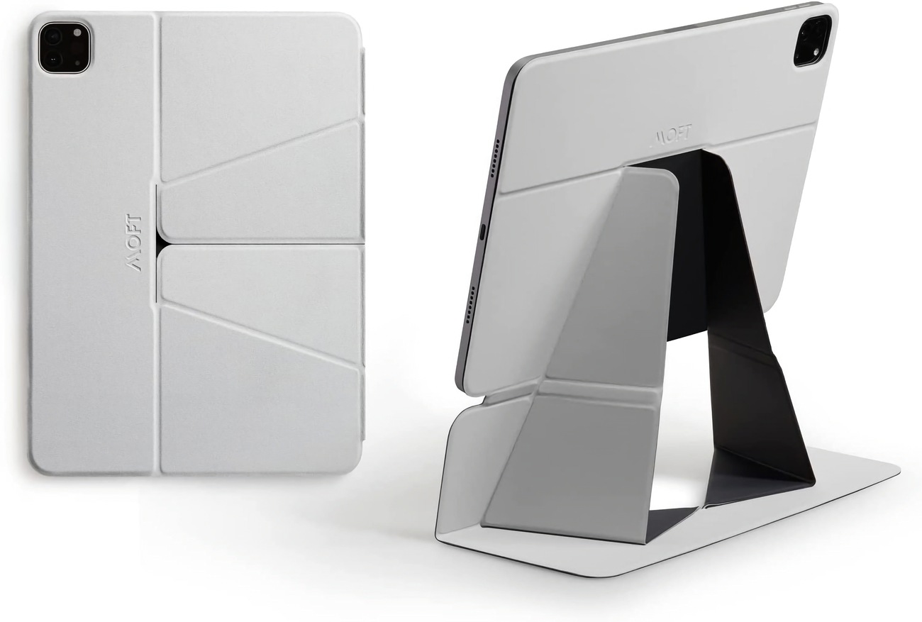 كفر و ستاند موفت Snap Folio المغناطيسي / ايباد برو 11 انش و ايباد اير / يتغير لعدة اشكال / رصاصي