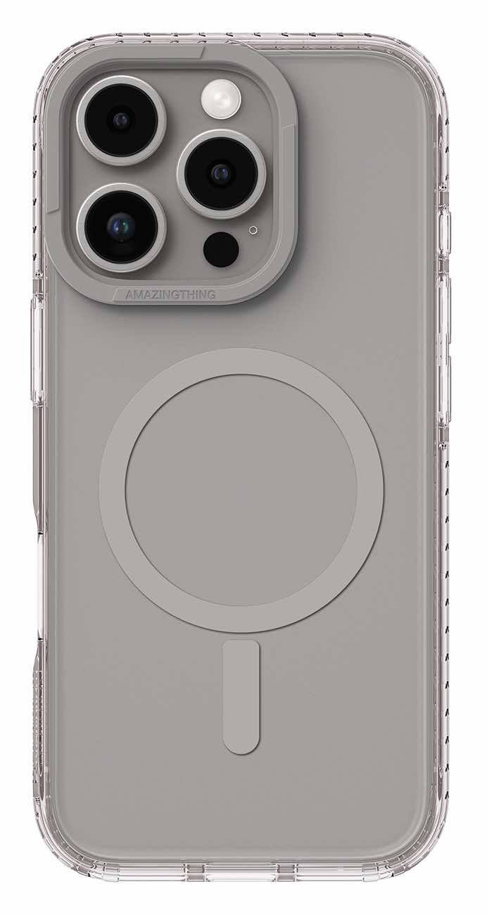 كفر AmazingThing Titan Pro لايفون 16 برو / يدعم MagSafe / ضد الطيحات / رمادي