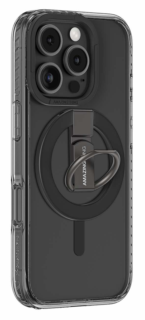 AmazingThing Titan Pro Case for iPhone 16 Pro / With Grip / Drop Resistant / MagSafe / Black