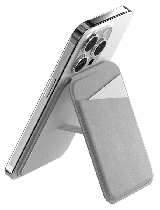 MagEasy Snap Magnetic Stand & Card Holder / Supports MagSafe / Grey